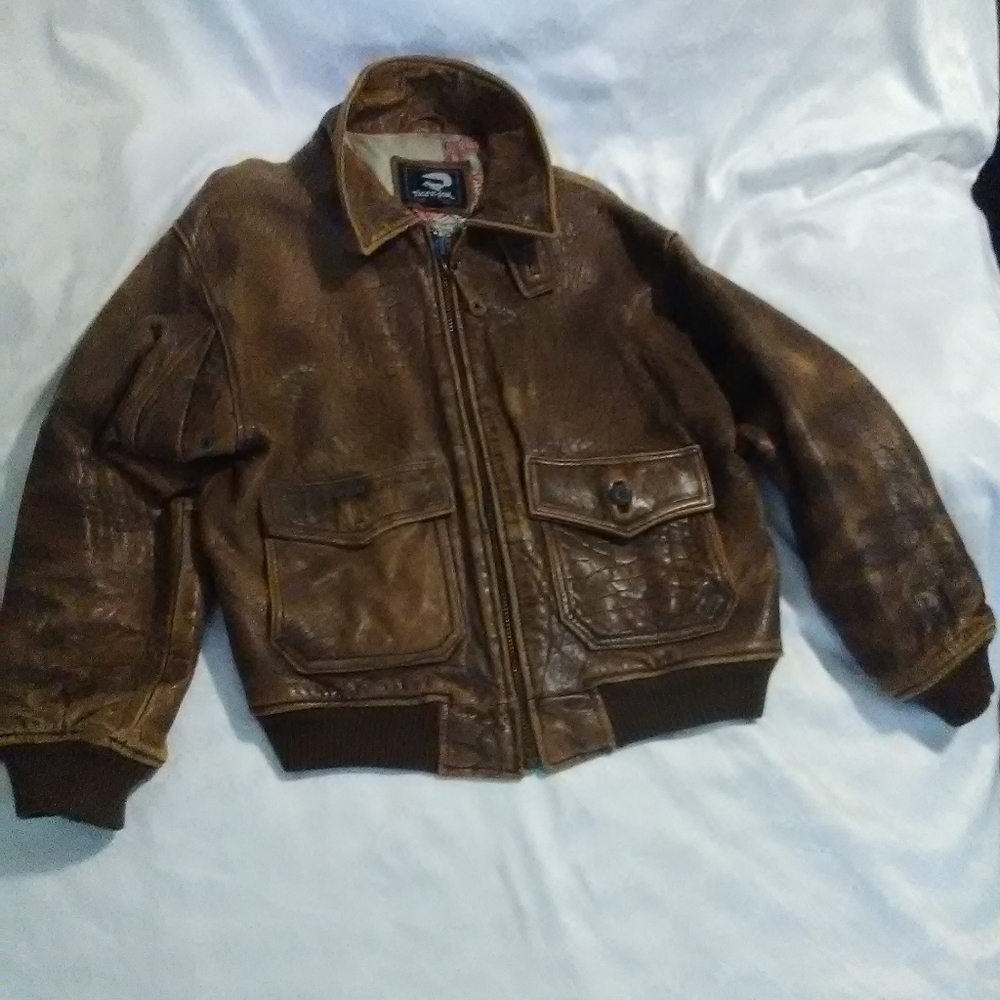 TigerFox Vintage Classic Pilots Leather Jacket